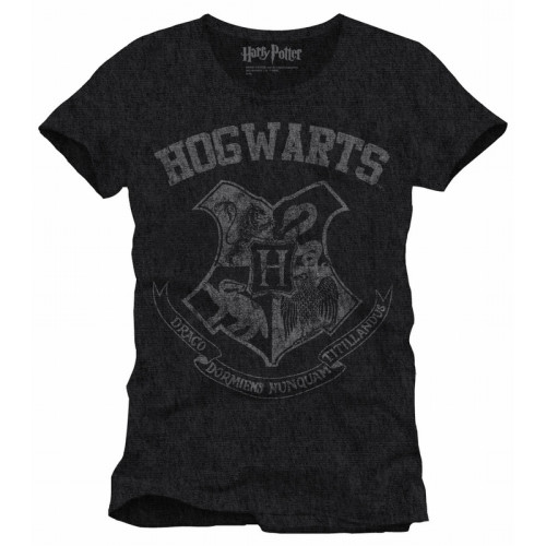 Tee-Shirt Gris Poudlard Old School Harry Potter