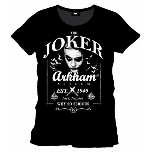 Tee Shirt Noir Joker Daniel's Arkham Batman 