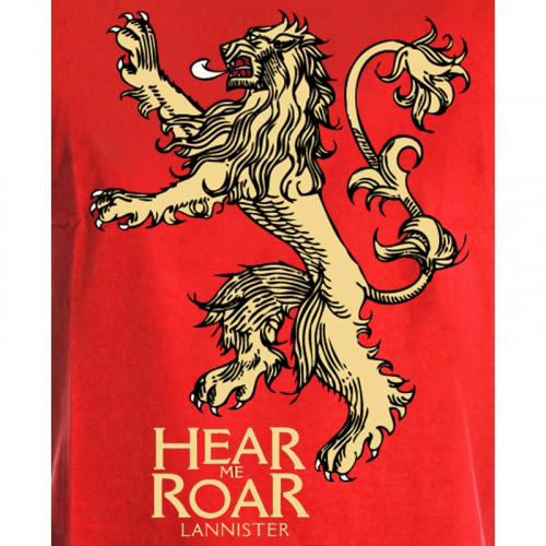 Tee-Shirt Rouge Hear Me Roar Game of Thrones