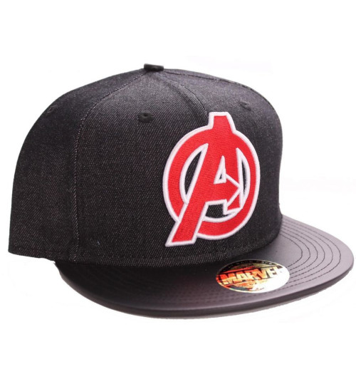 Casquette Avengers gris noir et logo rouge
