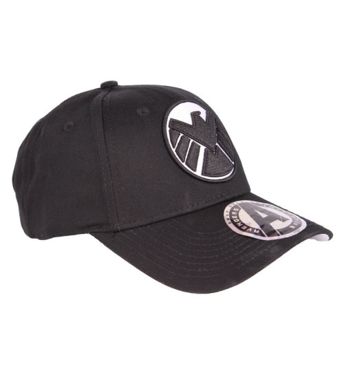 Casquette Captain America noire logo shield baseball