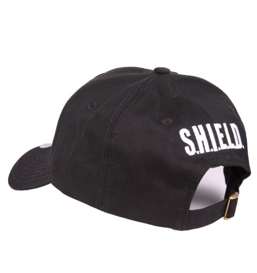 Casquette Captain America noire logo shield baseball