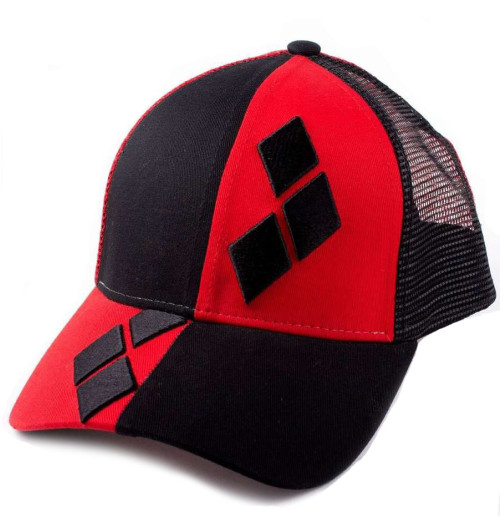 Casquette Harley Quinn logo noire et rouge