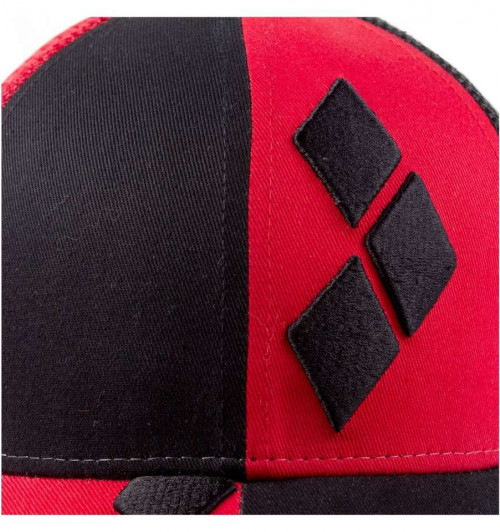 Casquette Harley Quinn logo noire et rouge