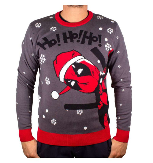 Pull de Noël Deadpool ho ho ho