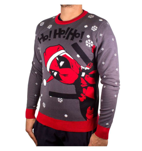 Pull de Noël Deadpool ho ho ho