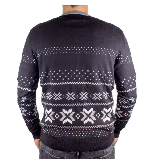 Pull de Noël Harry Potter noir et blanc 9 3/4