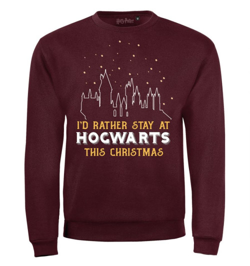 Sweat Harry Potter I'd rather stay at hogwarts