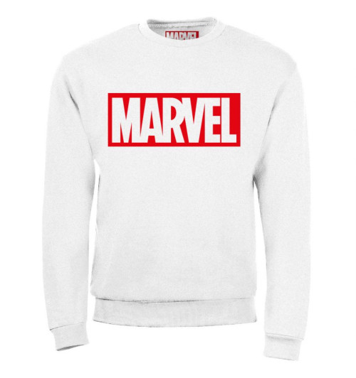 Sweat MARVEL Blanc Logo classique