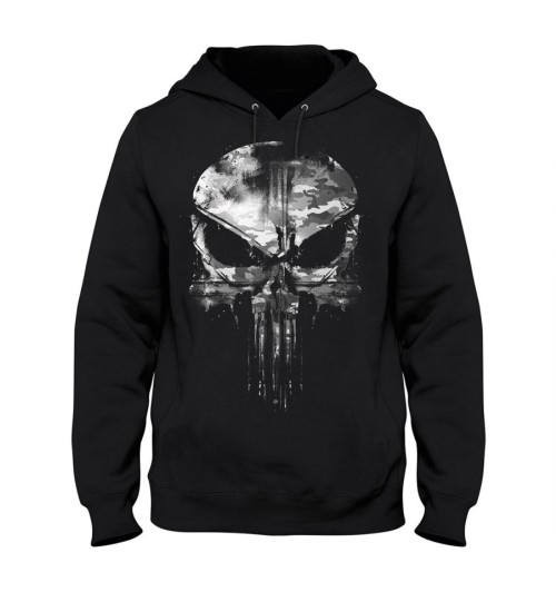 Sweat Punisher Skull MARVEL noir