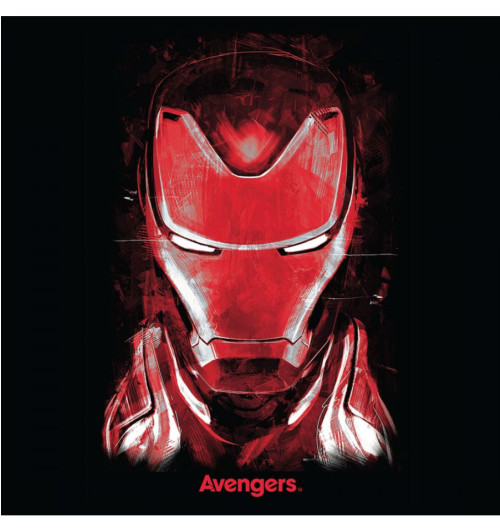 T-Shirt Iron Man Face noir et rouge