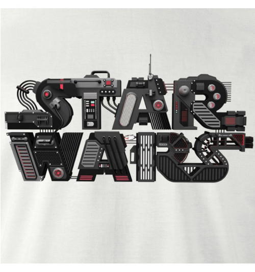 T-shirt Star Wars blanc Robotique