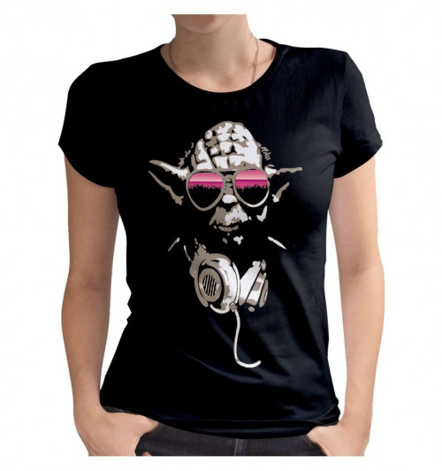T-shirt Star Wars Femme DJ Yoda