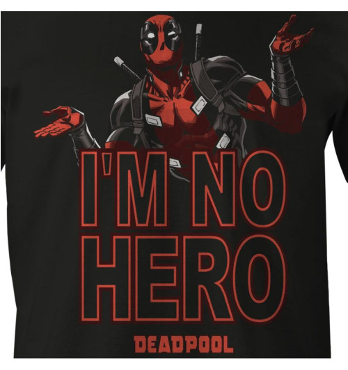 Tee-Shirt Deadpool I'm no hero