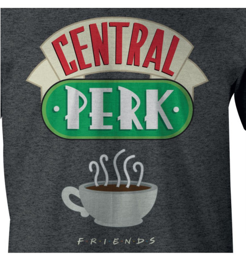 Tee-Shirt Friends Homme Central Perk Gris