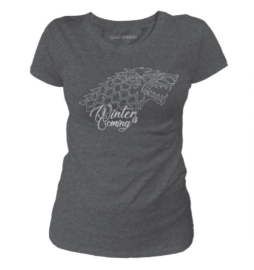 Tee-Shirt Game of Thrones femme Stark gris