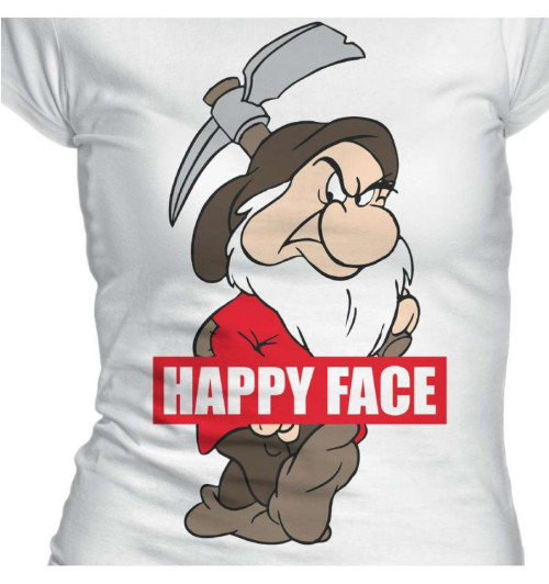 Tee-Shirt Happy Face Blanche Neige Disney