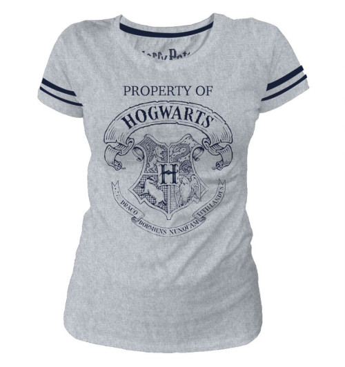 Tee-Shirt Harry Potter Femme Property Of Hogwarts gris