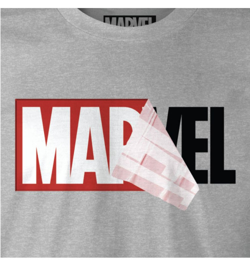 Tee-Shirt Marvel gris Logo mania