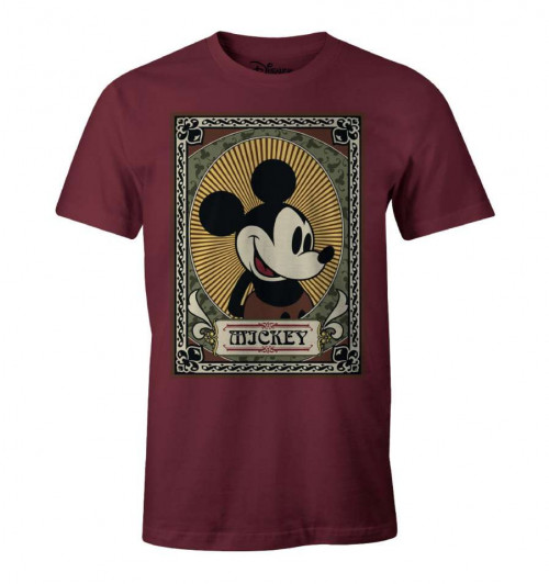 Tee-Shirt Mickey bordeaux Obey