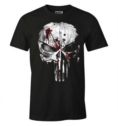 Tee-Shirt Punisher Noir bloody skull