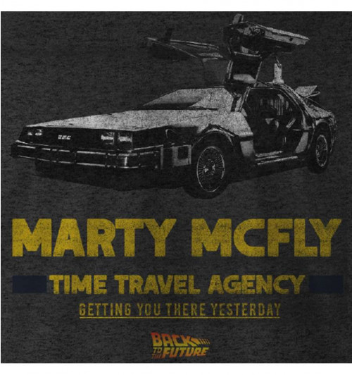 Tee-Shirt Retour vers le futur Marty Mcfly Time Travel Agency