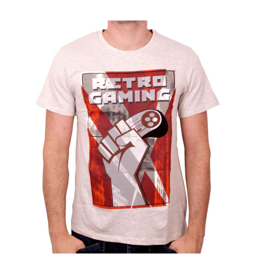 Tee-Shirt Blanc Retro Gaming Geek