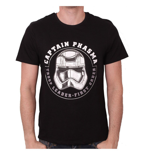 Tee-Shirt Noir Captain Phasma Helmet Star Wars