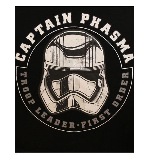 Tee-Shirt Noir Captain Phasma Helmet Star Wars