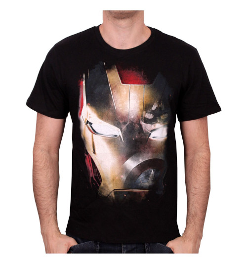 Tee-Shirt Noir Iron Mask + Captain Iron Man