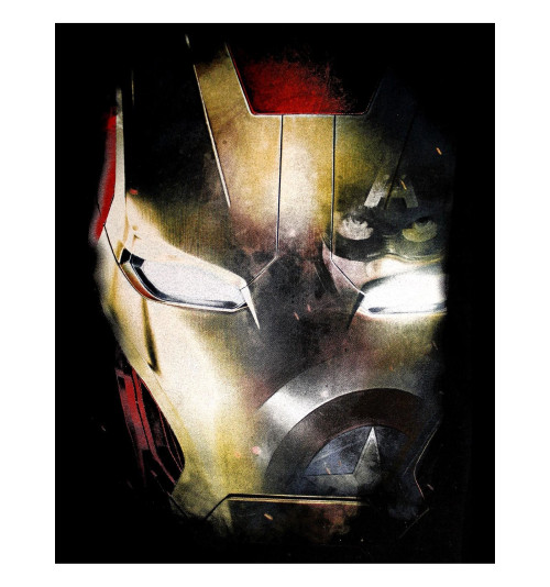 Tee-Shirt Noir Iron Mask + Captain Iron Man