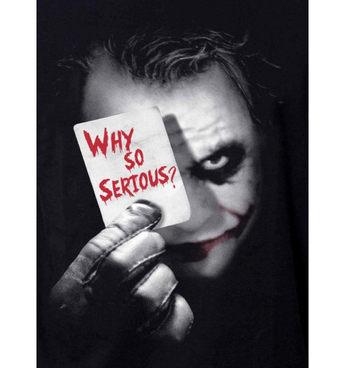 Tee Shirt Noir Joker Why So Serious Batman 