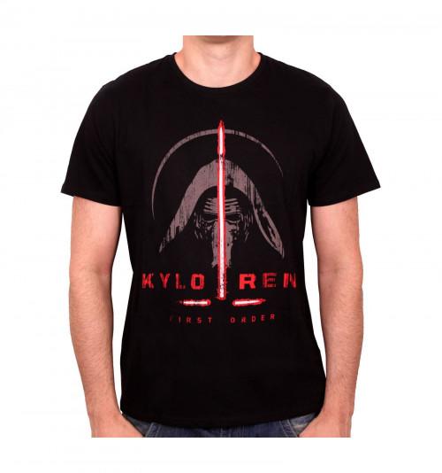 Tee-Shirt Noir Kylo Ren Sabre Laser Star Wars 7