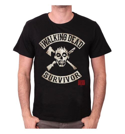Tee-Shirt Noir Survivor The Walking Dead