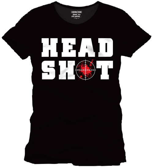 Tee-Shirt Noir Head Shot Geek