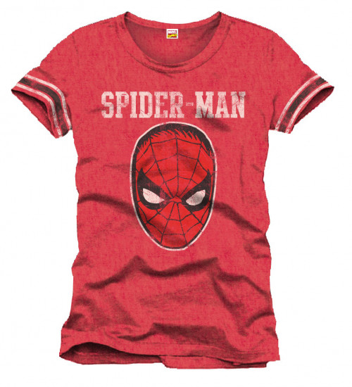 Tee-Shirt Rouge Masque Spiderman