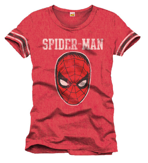 Tee-Shirt Rouge Masque Spiderman