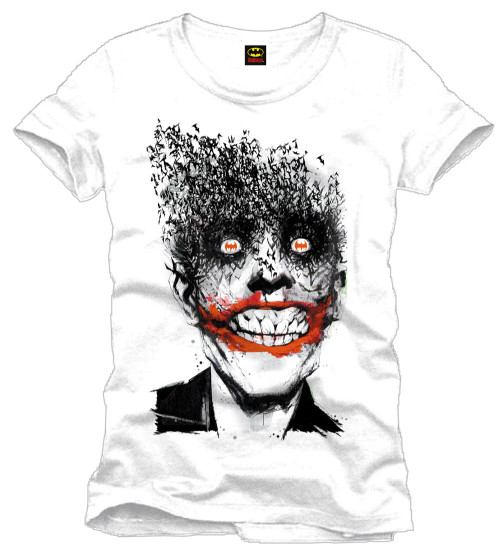 Tee-Shirt Blanc Crazy Joker Batman