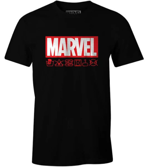 T-shirt MARVEL noir washcare label