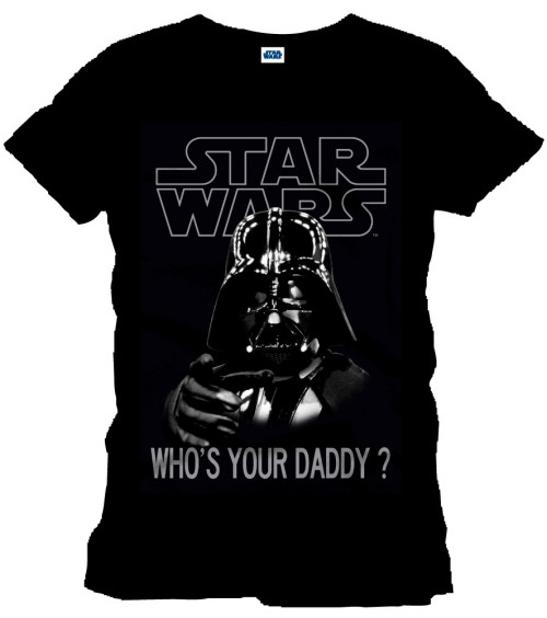 Tee-Shirt Noir Who's Your Daddy Star Wars