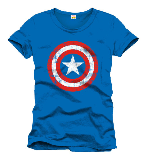 Tee-Shirt Bleu Loog Shield Captain America