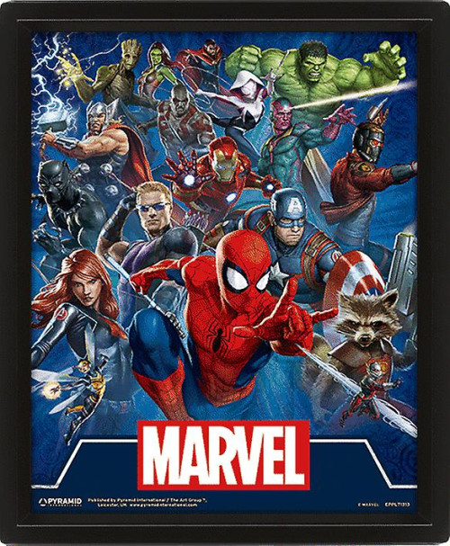 Cadre Marvel Super-héros 3D