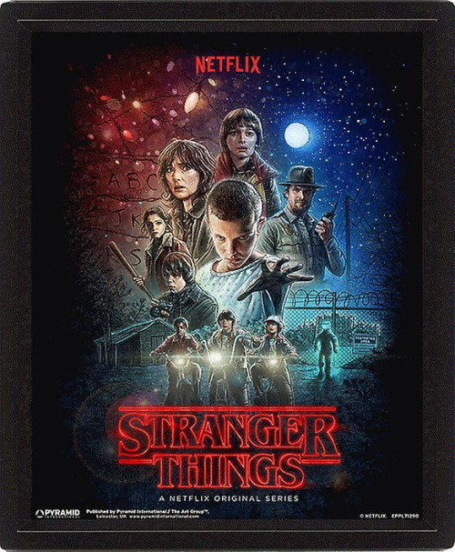 Cadre Stranger Things Affiche 3D