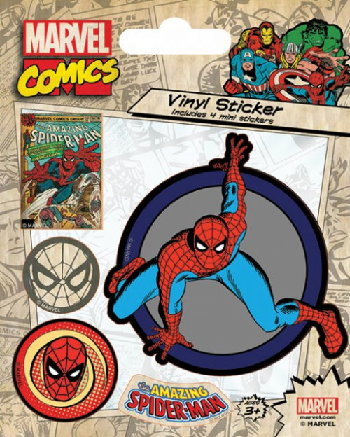 Pack de 5 Stickers Retro Spiderman