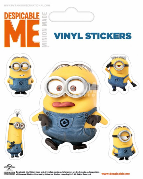 Pack de 5 Stickers Minion Dave et ses Amis Moi Moche et Mechant