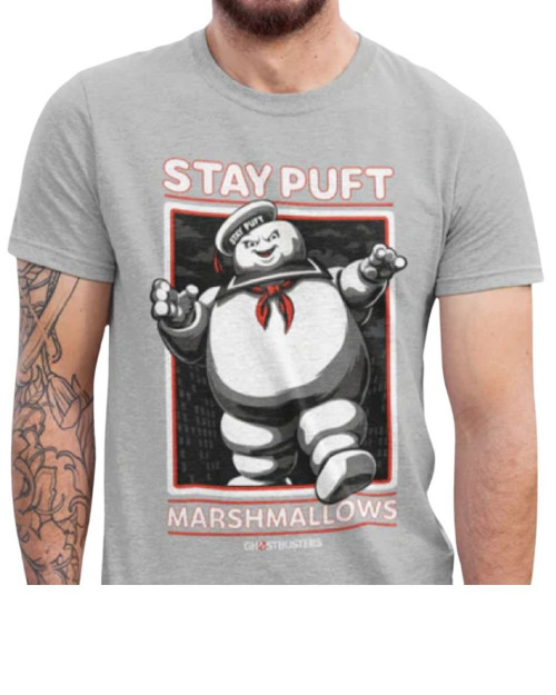 Tee-Shirt Ghostbusters gris Stay Puft Marshmallows