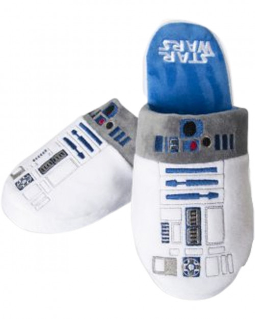 Chaussons Adulte Blancs R2D2 Star Wars