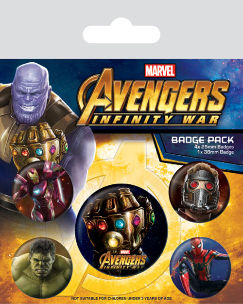 Pack de 5 badges Avengers Marvel