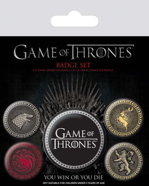 Pack de 5 badges Game of Thrones