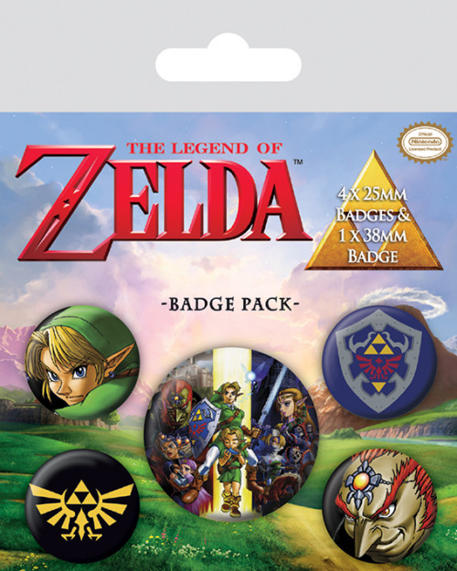 Pack de 5 badges Zelda